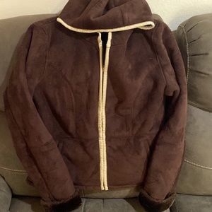 Croft & Barrow ladies Suede jacket with soft material on the inside .Size Medium